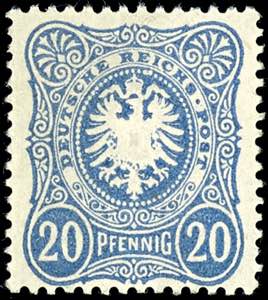 German Reich 20 penny violet ultramarine, ... 
