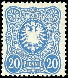 German Reich 20 penny cobalt blue, having ... 