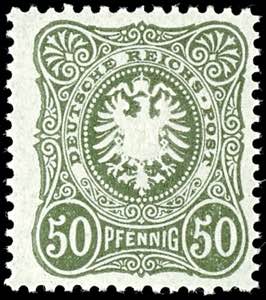 German Reich 50 penny olive, mint never ... 