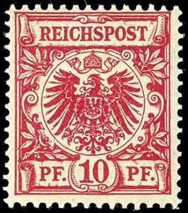 German Reich 10 penny crown / eagle, lilac ... 