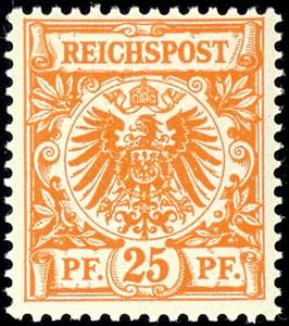 German Reich 25 penny crown / eagle, dark ... 