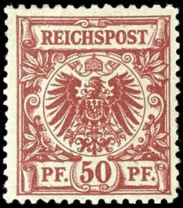 German Reich 50 penny crown / eagle, brown ... 