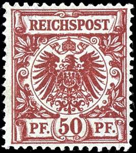 German Reich 50 Pfg crown / eagle red ... 