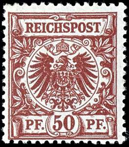 German Reich 50 Pfg crown / eagle bright ... 