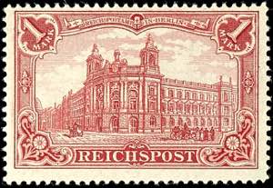 Deutsches Reich 1 Mark Reichspost, ... 