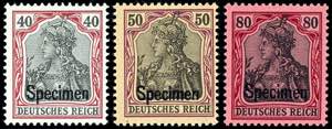 Deutsches Reich 2 Pf bis 80 Pf Germania ohne ... 