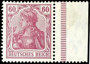 German Reich 60 Pfg Germania peace printing, ... 