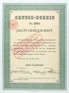 German Colonies/P.Os Share: Jaluit society ... 