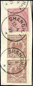 German Post in China - Forerunner Stamp on ... 