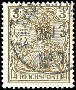 China 3 penny Reichspost Germania, ... 