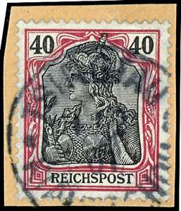 China 40 Pf Germania Reichspost, Petschili, ... 