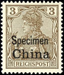 China 3 Pfg. Reichspost with overprint ... 
