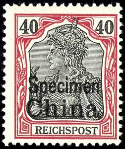 China 40 Pfg. Reichspost, with overprint ... 