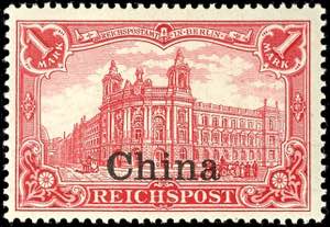 China 1 Mark Reichspost with overprint ... 