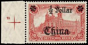 China 1 Mark German Reich with overprint ... 