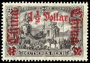 China 1 1/2 Dollar on 3 Mark German Reich, ... 