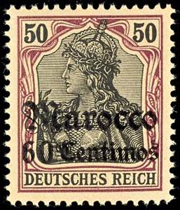 Morocco 50 penny German Reich with ... 