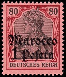 Morocco 80 penny Germania with overprint ... 