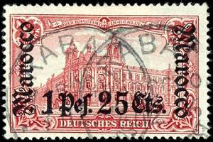 Morocco 1 Pes. 25 Cts. On 1 Mark German ... 