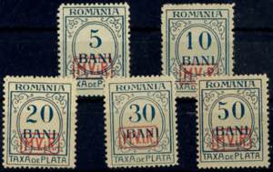 Romania Postage 5 Bani - 50 Bani postage due ... 