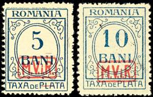 Romania Postage 5 to 50 and 5+10 Bani in ... 