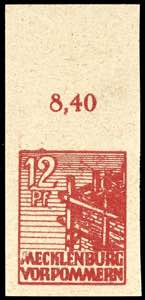 Soviet Sector of Germany 12 Pf brown red, ... 