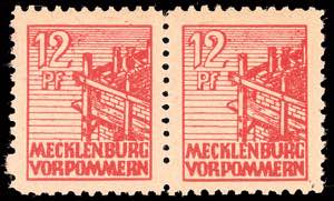 Soviet Sector of Germany 12 Pf. Red, ... 