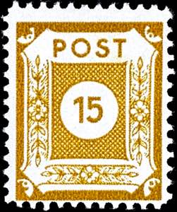 Soviet Sector of Germany 15 Pf bright yellow ... 