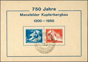 GDR 12 and 24 Pfg Mansfelder copper slate ... 