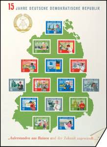GDR Souvenir sheets issue 15 years German ... 