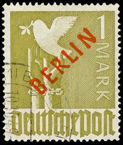 Berlin 1 M. Red overprint, used (1) ... 