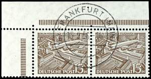 Berlin 15 Pfg buildings, horizontal pair ... 