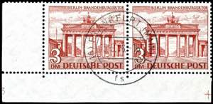 Berlin 3 DM buildings, horizontal pair with ... 