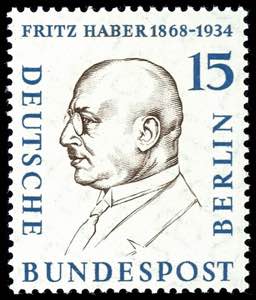 Berlin 15 Pf Fritz Haber with vertical in ... 