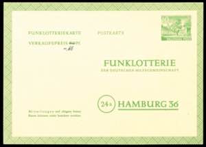 Berlin - Postal Stationary Radio lottery ... 