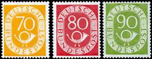 Bundesrepublik Deutschland 2-90 Pf Posthorn ... 