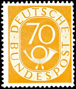 Bundesrepublik Deutschland 70 Pfg Posthorn, ... 