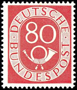 Bundesrepublik Deutschland 80 Pfg Posthorn, ... 
