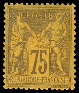Frankreich 1890, 75 C. dunkellila auf ... 