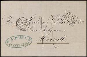 Argentina 1871, complete folded letter with ... 