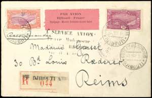 Airmail 1931, first flight Djibouti - ... 