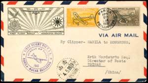 Airmail 1937, Philippines, first flight ... 