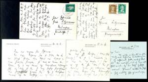 Autographs Thomas Mann, two postcards from ... 