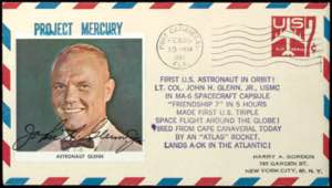 Space Project Mercury, postal stationery ... 