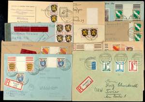 French Zone 1945 / 50, lot with 12 ... 
