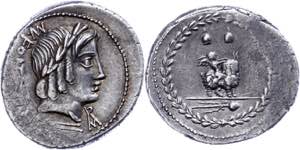 Coins Roman Republic Mn. Fonteius C. F, ... 