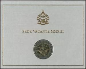 Vatican 2 Euro, 2013, Sede Vacante, in issue ... 