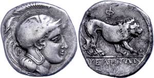 Lucania Velia, stater (6, 74 g), approximate ... 