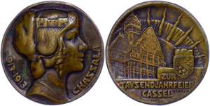 Medallions Germany after 1900 Kassel, bronze ... 