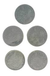 German Coins Until 1871 Bavaria, lot of five ... 